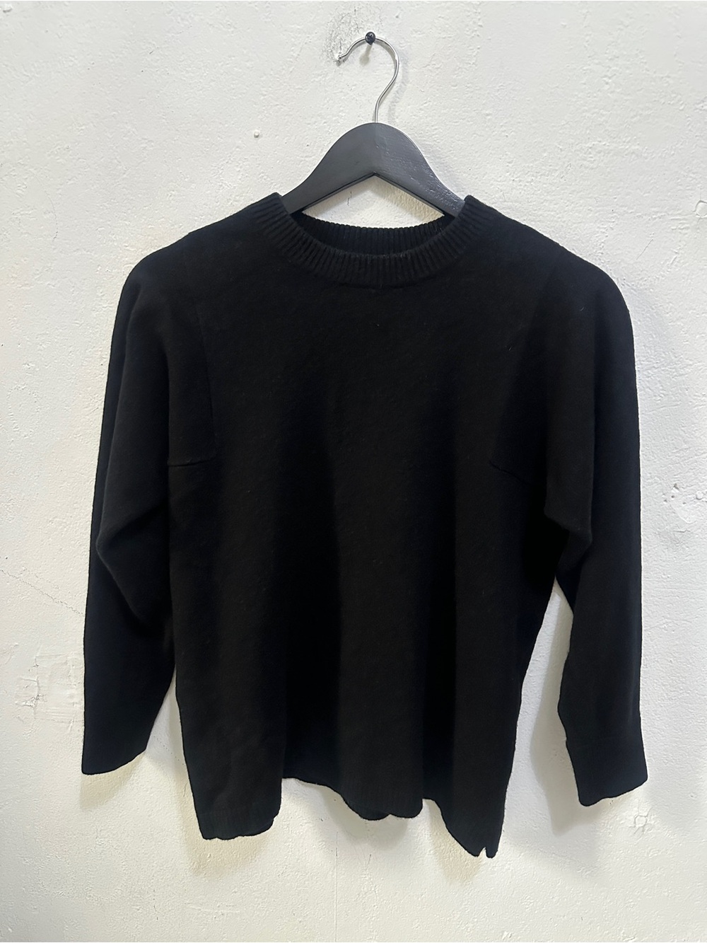 J.Crew Italian Cashmere Sweater Women’s S Black Crewneck Pullover